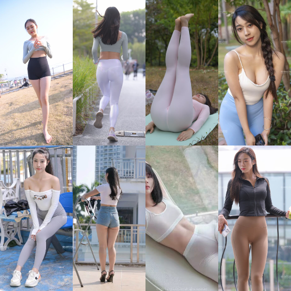 瑜伽裤街拍女神合集 33G